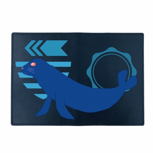 アシカのレザーブックカバー ver2