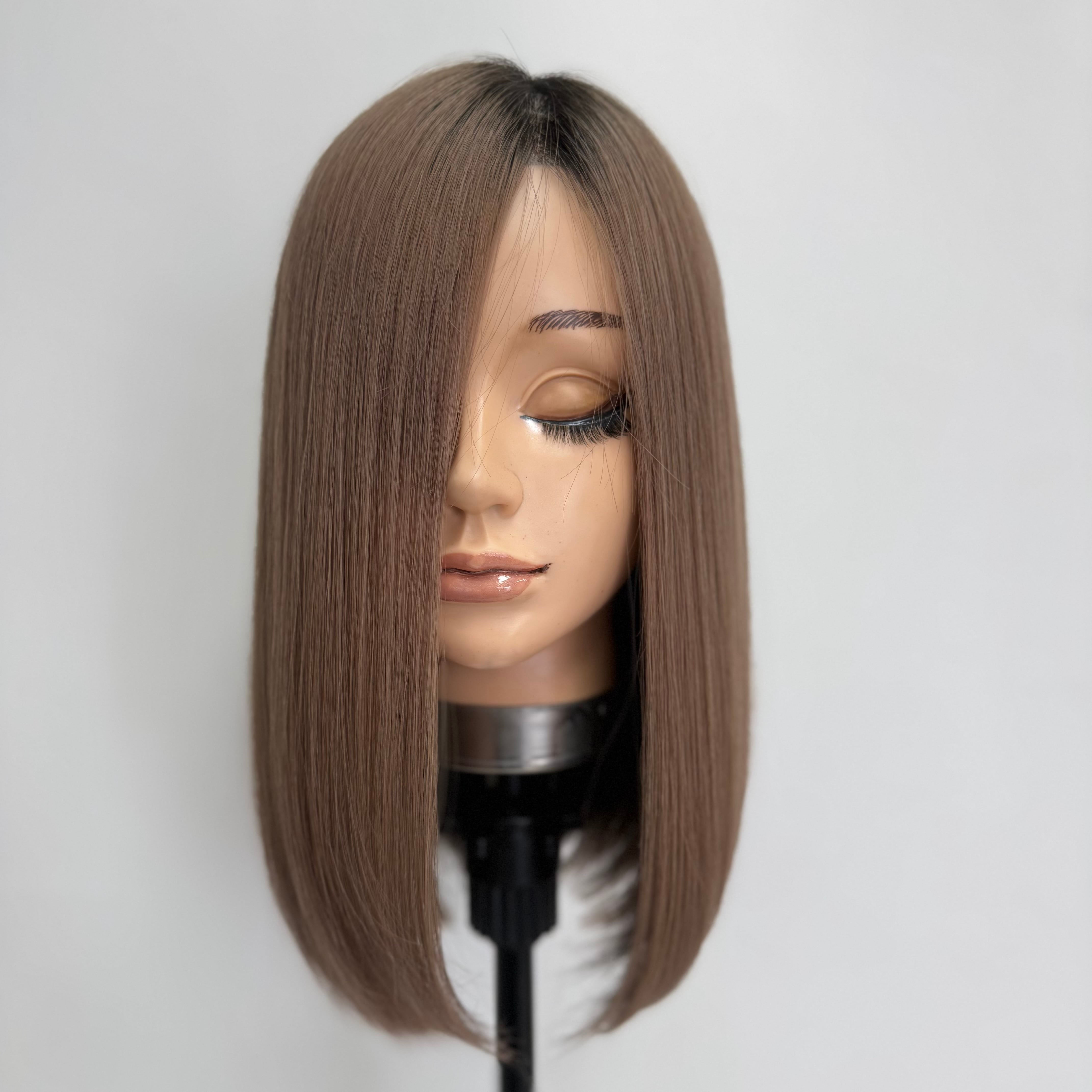 ソフトフィットウィッグ 未カット 35cm グレージュ系アンブレラカラー