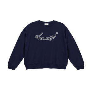 drowsy.. CAT BACK PRINT CREW SWEAT / 22SS / NV-gr