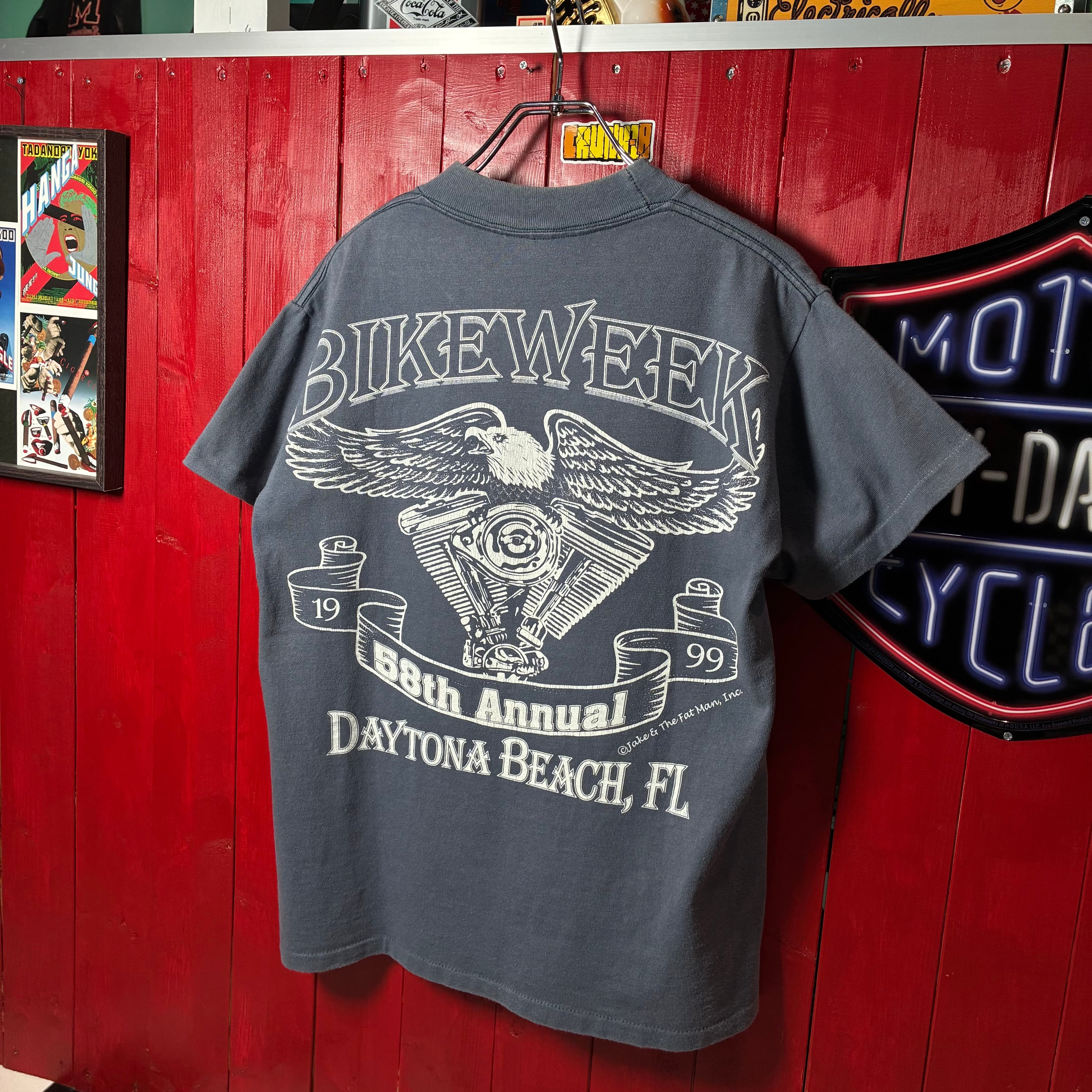 90s USA製 BIKE WEEK ピンナップガール Tシャツ グレー | 古着屋 the moon 90s USA製 BIKE WEEK ピンナップガール Tシャツ グレー | 古着屋 the moon