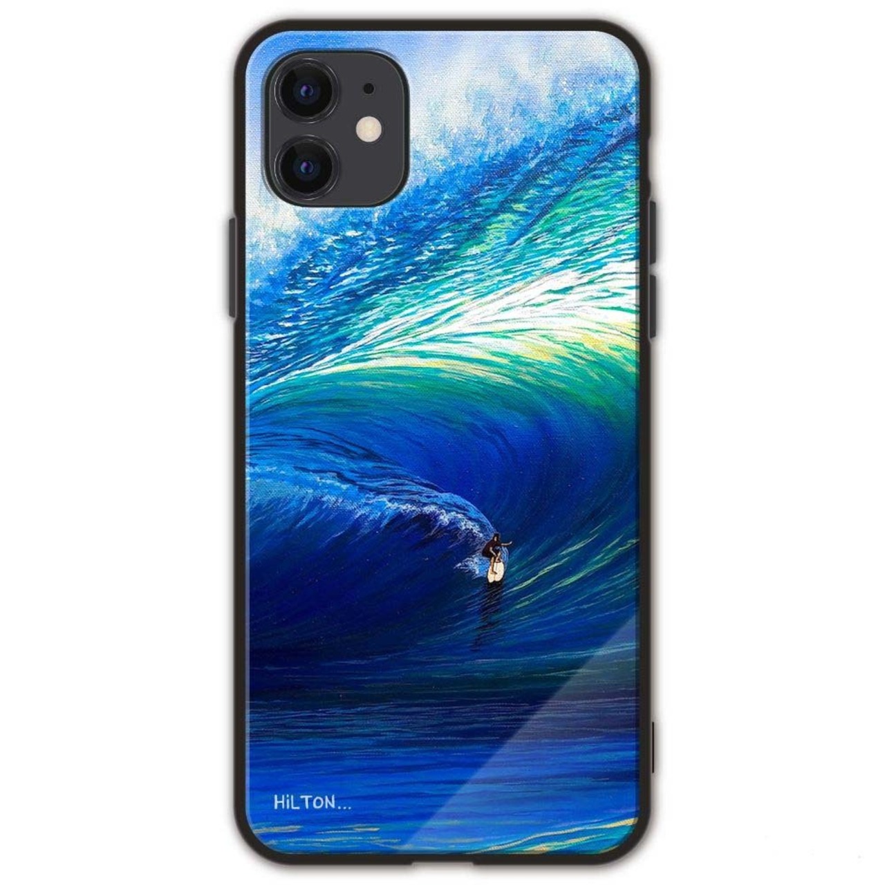 Hilton Alves（ヒルトン・アルベス）ガラス スマホケース【Monster pipeline nights】