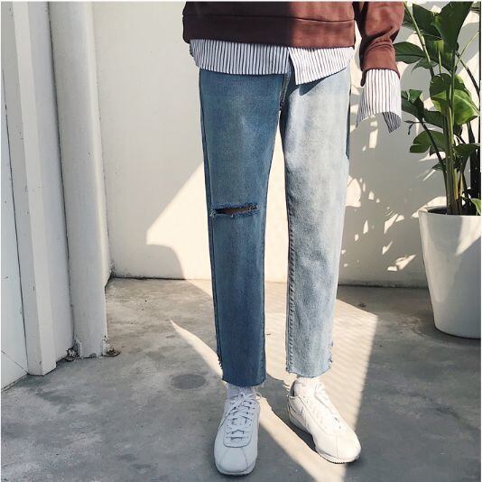 デニム ジーパン ジーンズ カジュアル ダメージ スリム