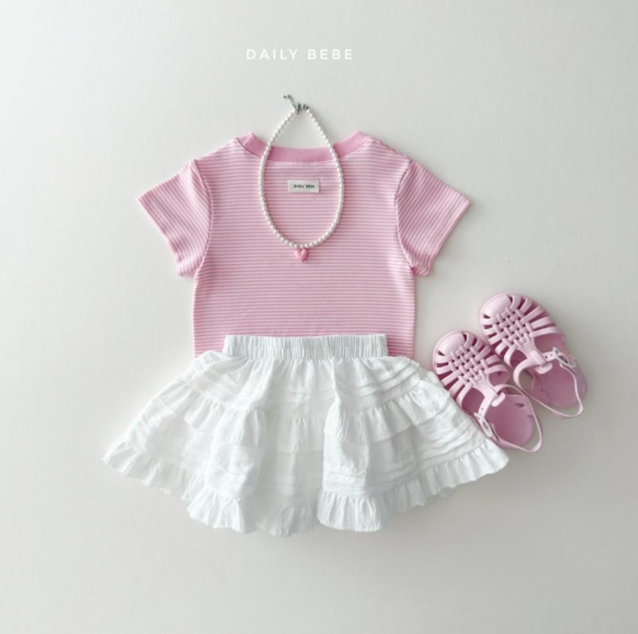 【取寄/韓国直送】Daily bebe 26/SM コージーボーダーTシャツ|夏服|韓国子供服