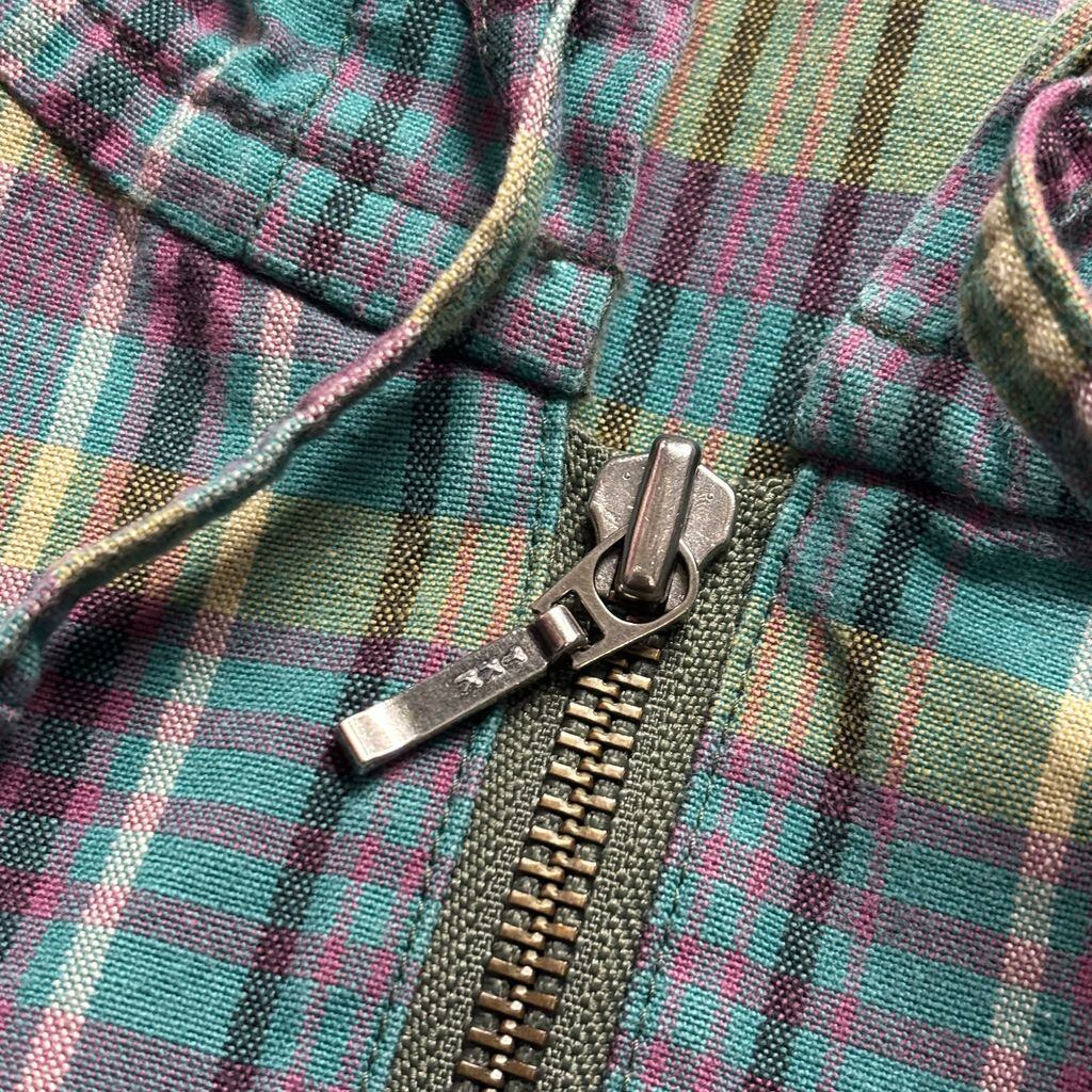 90's エディーバウアー アノラック Eddie Bauer チェック柄 コットン