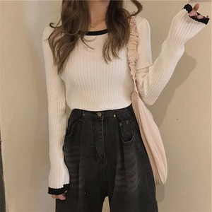 トップス デート カットソー ニットソー セーター 袖あり 長袖 かわいい 大人可愛い きれいめ シンプル カジュアル 大人 上品 おしゃれ お洒落 主役級 存在感 春 秋 冬 10代 20代 30代 レディース 女性用 OL 学生 デート お出かけ 公園デビュー 女子会 休日 イベント 旅行 着回し 普段使い ファッション コーデ 楽ちん モテ トレンド 流行 インスタ映え S M L XL 白 ホワイト 黒 ブラック