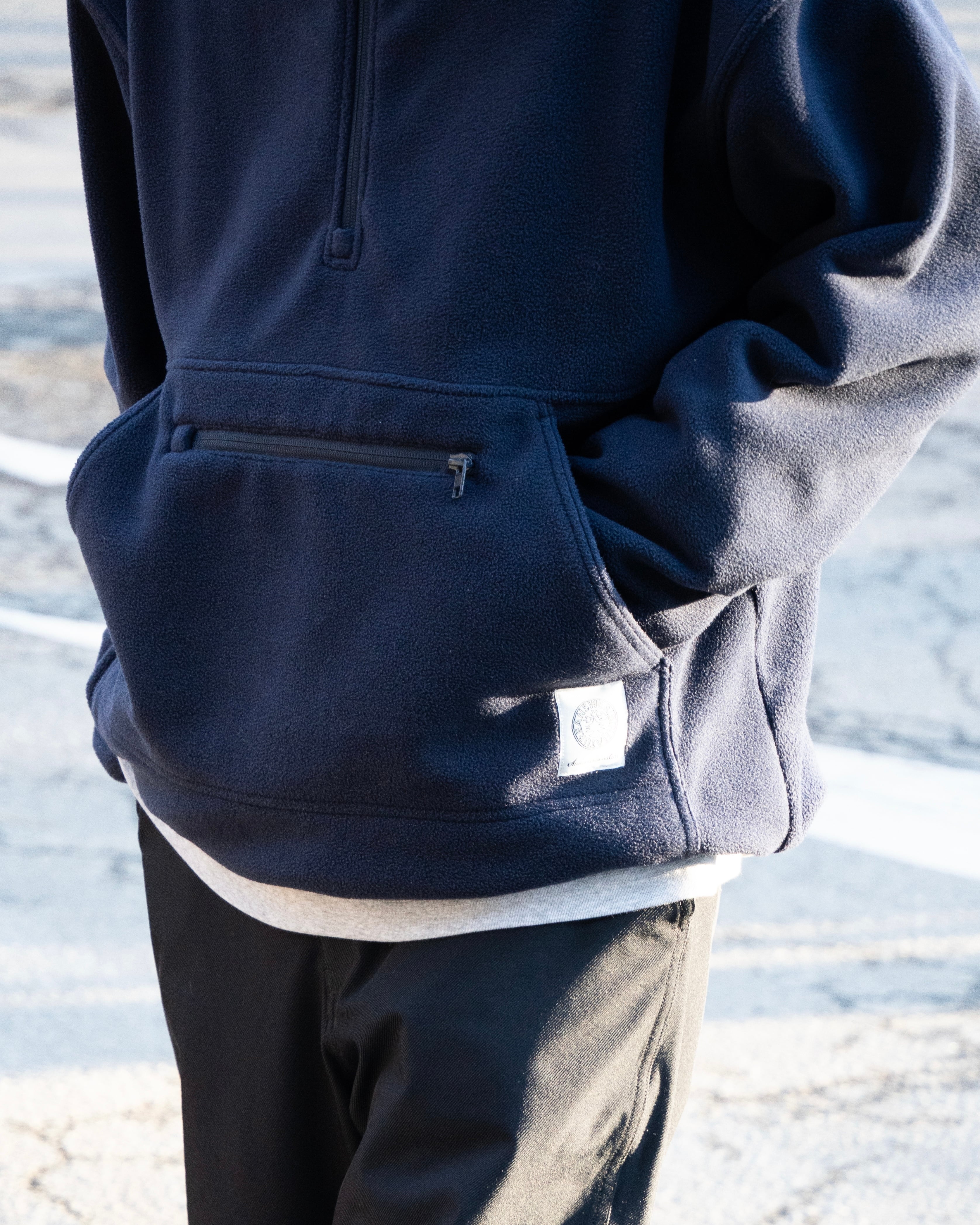 FLEECE ANORAK NAVY | What's up?