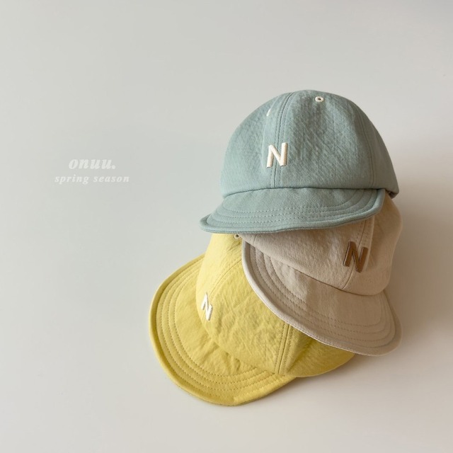 【即納】onu washing n ball cap 24sp (韓国子供服 N刺繍cap)