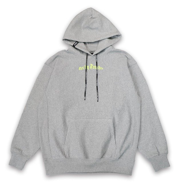 T.C.R REFLECTION LOGO HEAVYWEIGHT HOODIE - GRAY