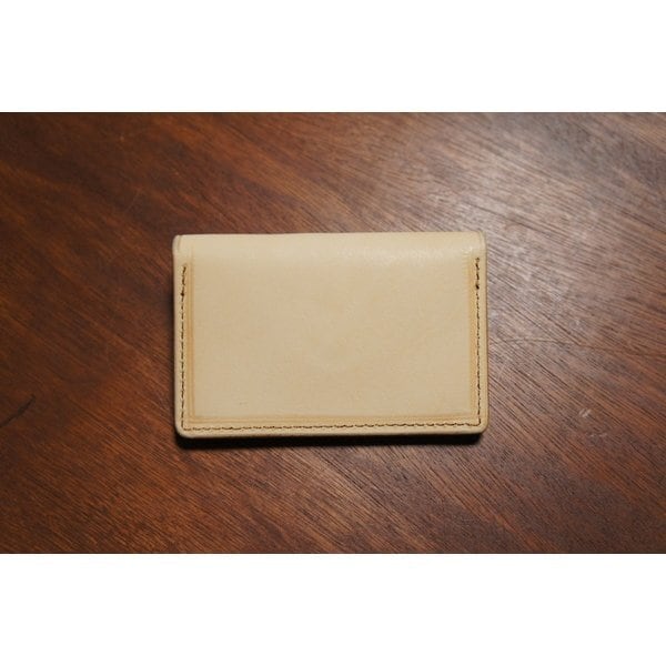 BOSSA ヌメ革製 シンプル カードケース CC1 生成り カード入れ 本革製