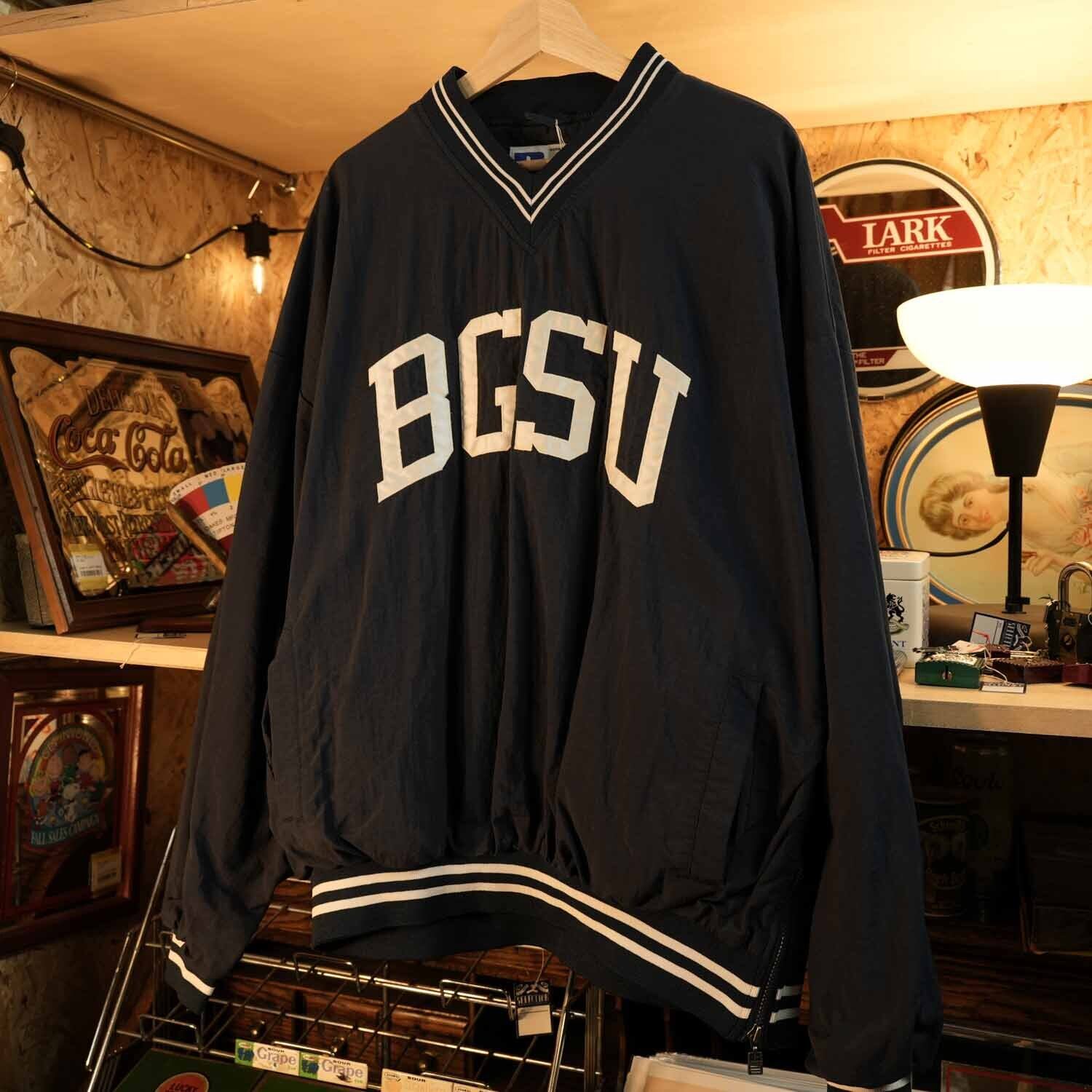 RUSSELL ATHLETIC 90s カレッジ ナイロンプルオーバー XL ネイビー