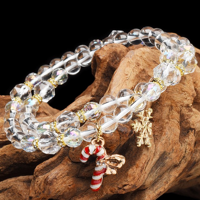 【浄化・厄除け・開運】天然石 クリスタルクォーツ 2連ブレスレット＜8mm＞