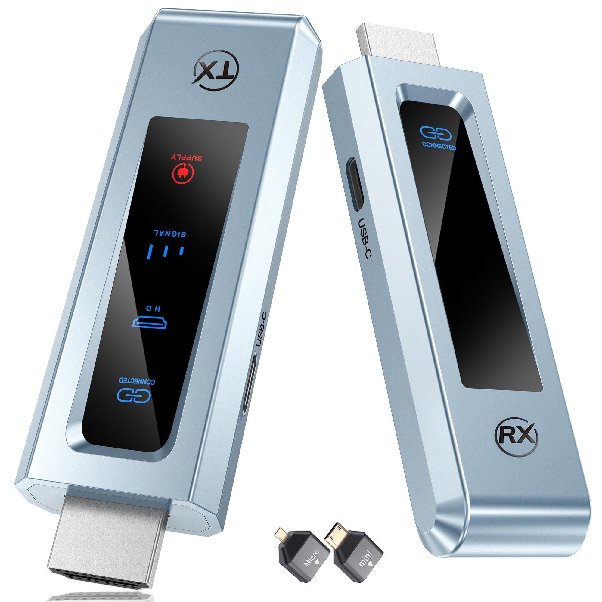 ワイヤレス hdmi 送受信機セット hdmi 無線化 ワイヤレス 小型 LED