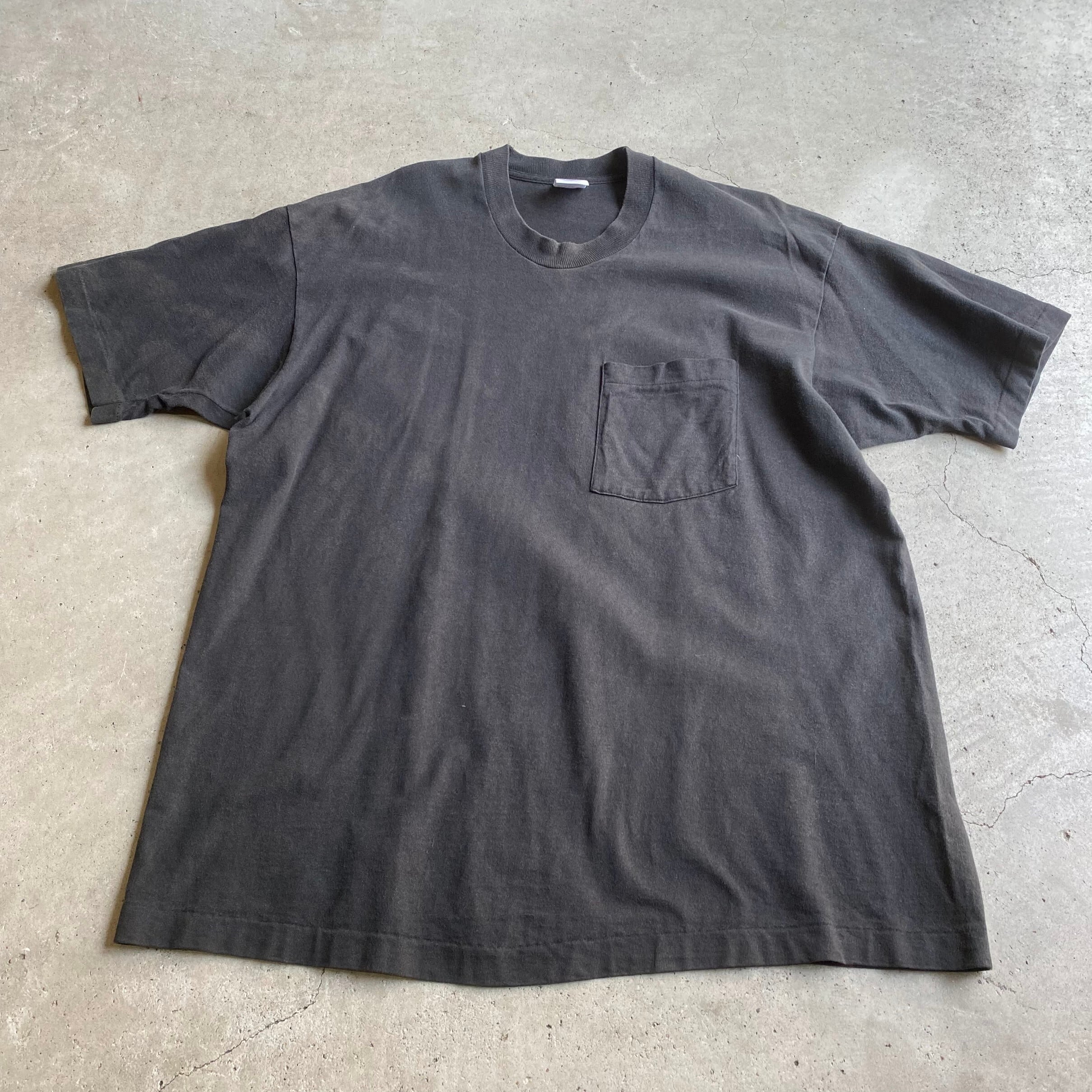 90年代 USA製 MUNSINGWEAR シングルステッチ 無地 ポケットTシャツ 