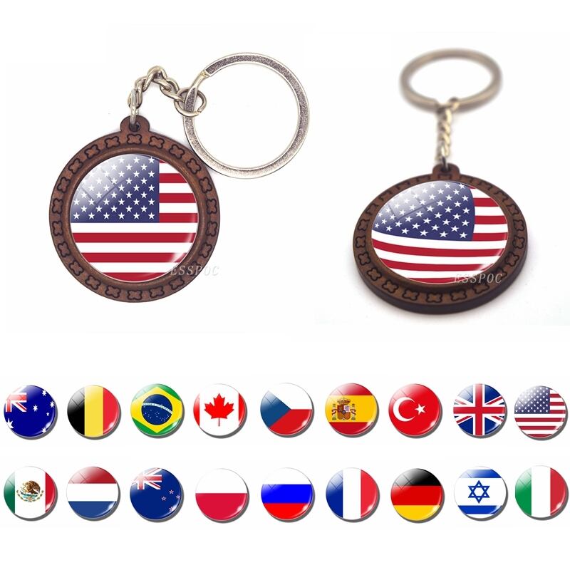 送料無料 国旗アメリカイギリスロシアスペインブラジル木製