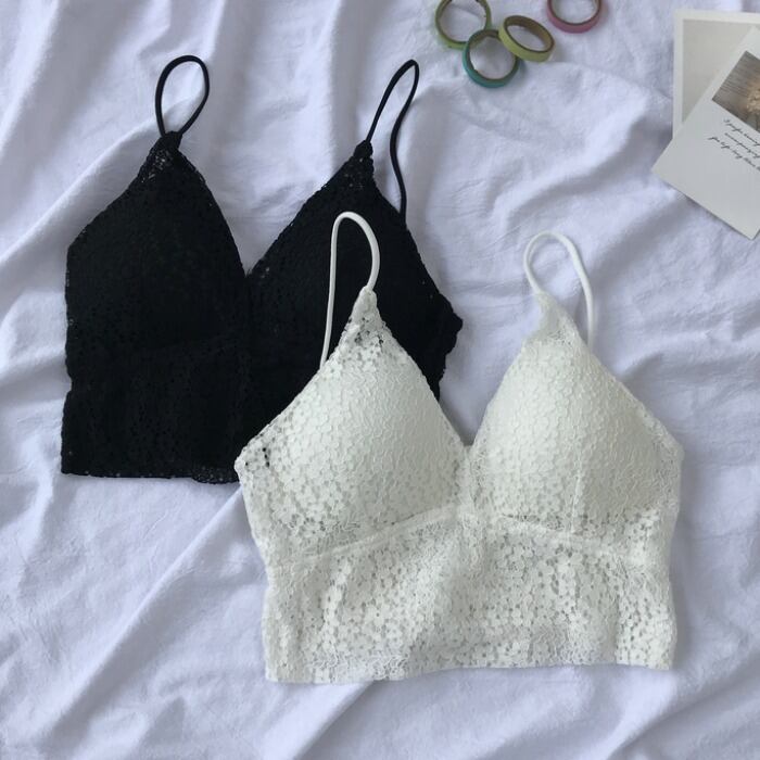 2020年夏の新しいセクシーなレースの薄いスリングの下着小さな胸が胸パッドの黒いブラで集まった 1号婦人86355282234