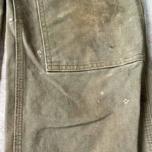 10s モスグリーン ダブルニー Carhartt B136 MOS 29×30 詳細写真12