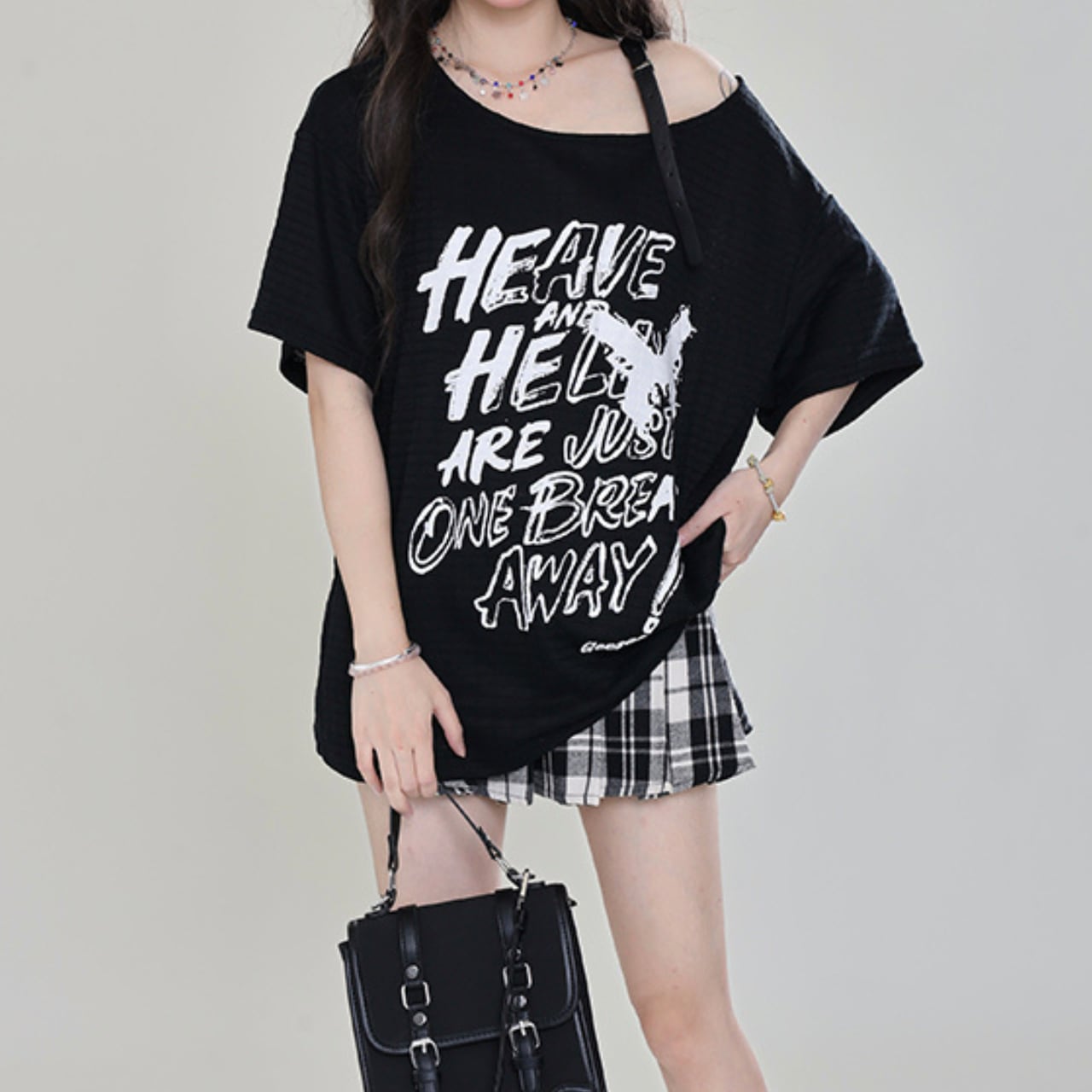 ロゴオフショルトップス　2color　1294