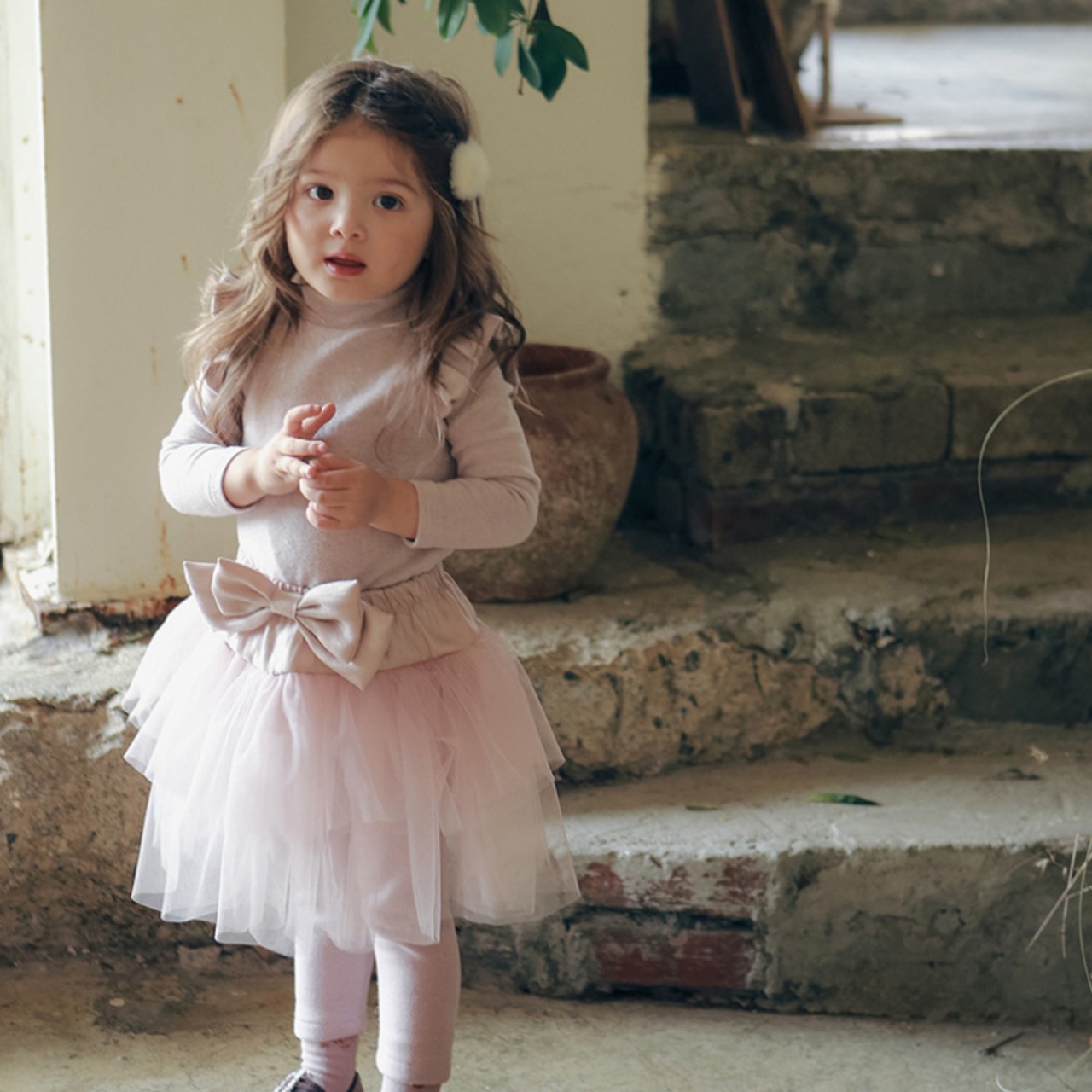 冬肩フリルハイネックインナーT4色