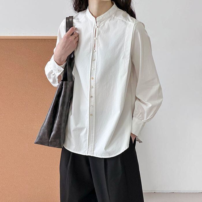 band collar shirt 14752