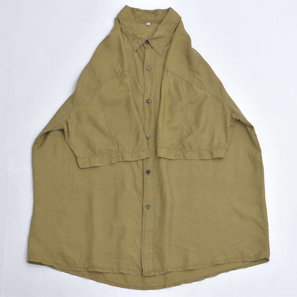 valentino UOMO ヴァレンティノ ロゴ刺繍 シルクシャツ 半袖 無地