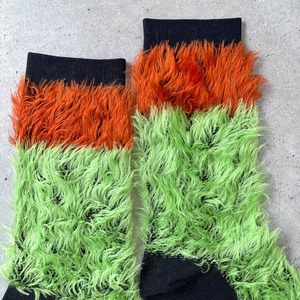 FAKUI / 【22-24cm】fur bicolor  socks FK-240