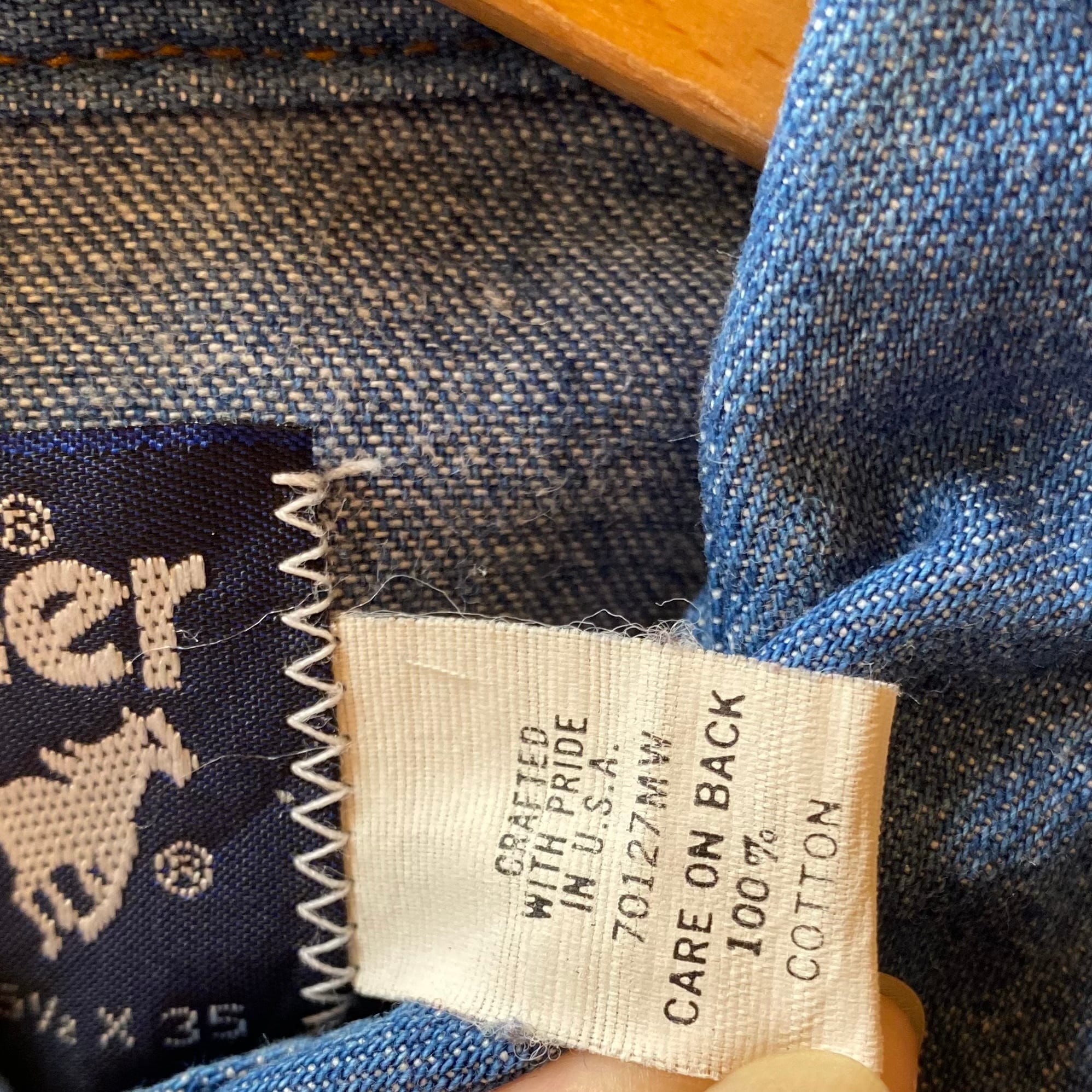 Wrangler Denim Western Shirt 15 1/2 Made in USA / ラングラー