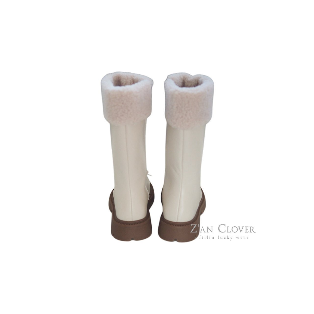 ZAN CLOVER［取寄］ribbon fur long boots 26winter