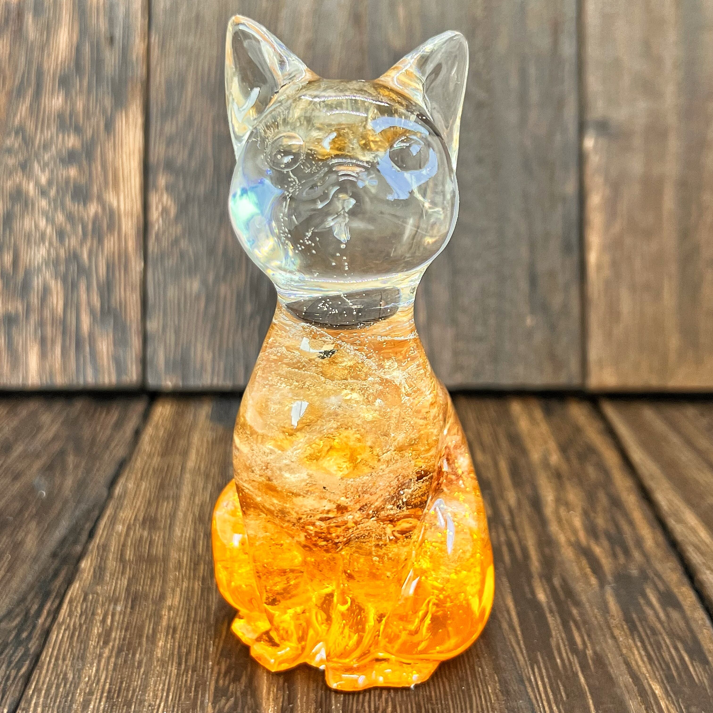 猫の日に!【1点もの】猫 オルゴナイト シトリン 置物