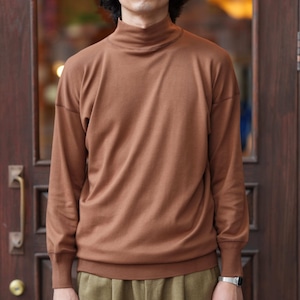 Olde Homesteader (オールドホームステッダー)"Mil Mock Neck Longsleeve / Interlock" -FRENCH BROWN-