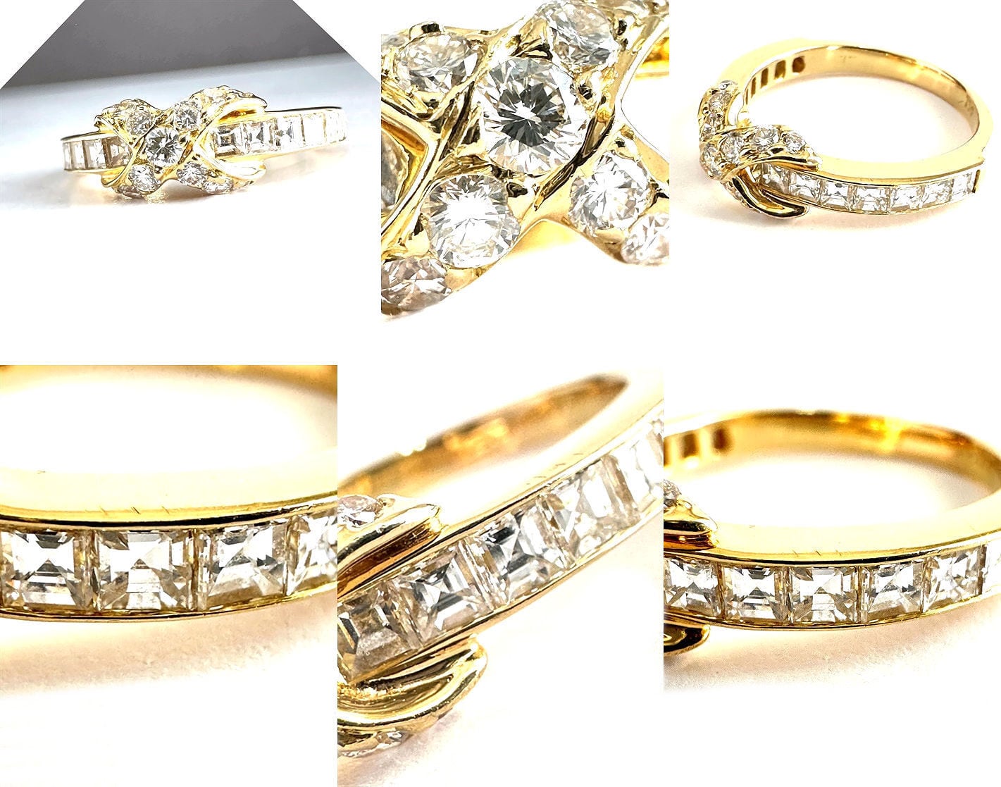 TIFFANY ティファニー K18 YG シグネチャー ダイヤモンド Xバンド