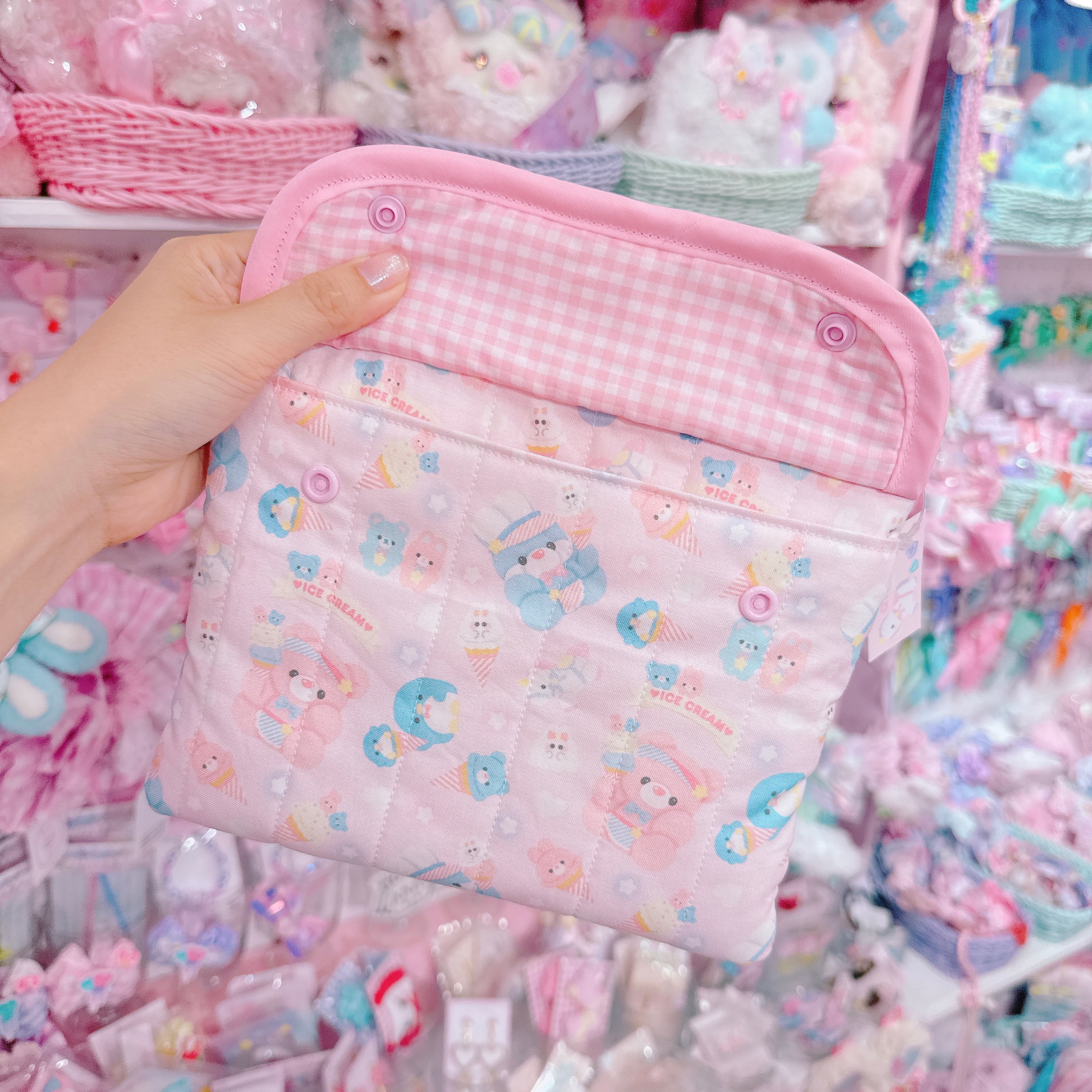 【M7】65-3ポケット付きダブルファスナーポーチ