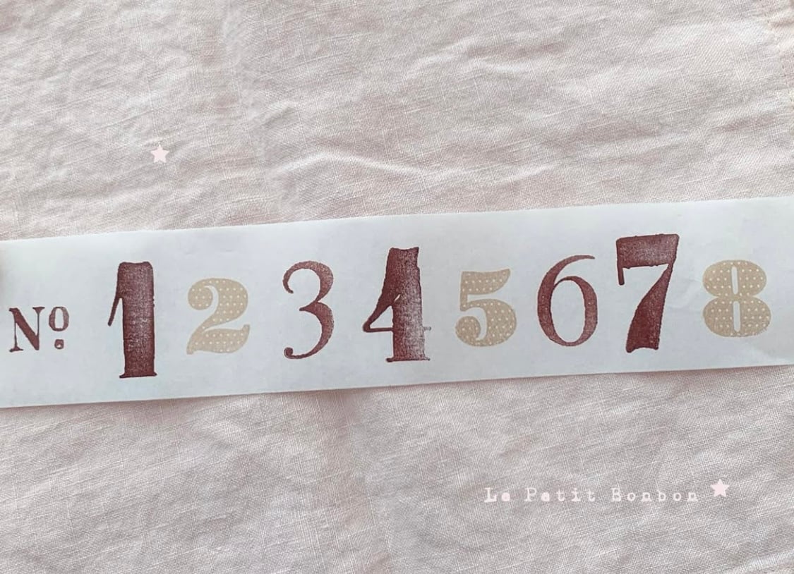 no.3）antique numbers♡stamp（アンティーク数字スタンプ） | Le