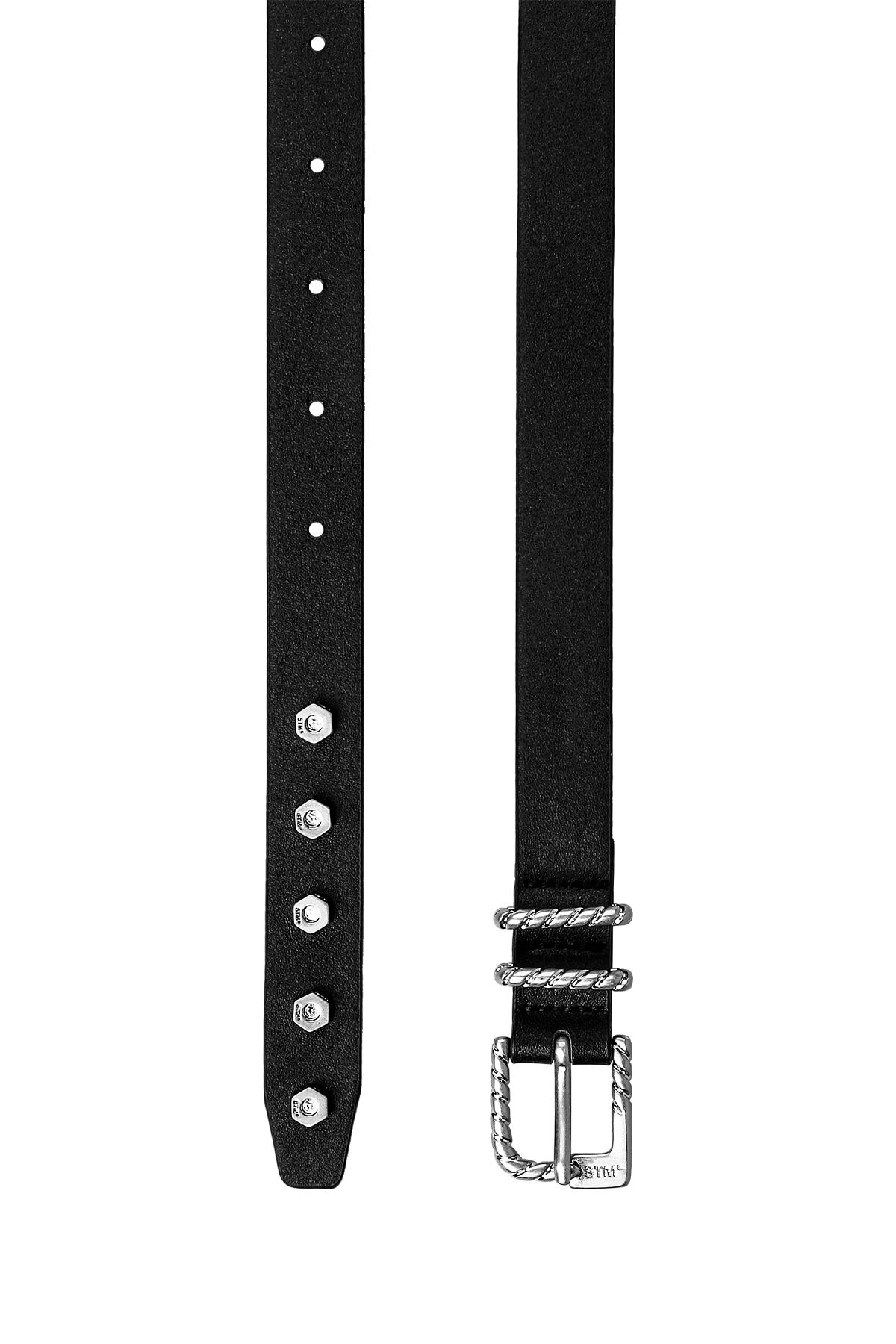 【SENTIMENTS】NO487 SCREW NUT LEATHER BELT ▲BOYNEXTDOOR着用 ☆BOYNEXTDOOR テサン 着用!!【SENTIMENTS】NO.487 [SILVER