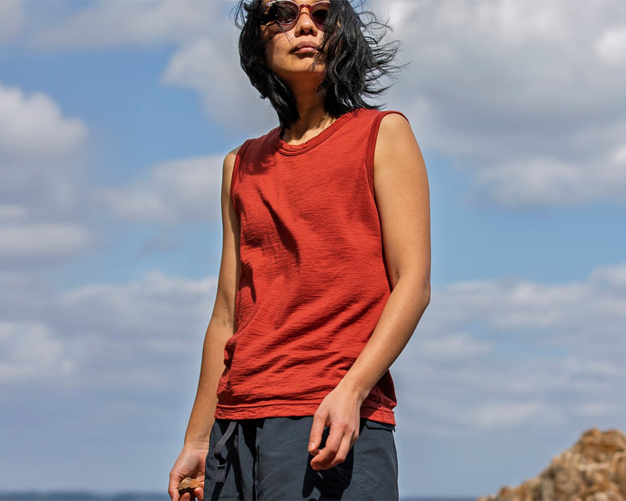 山と道 / 100% LIGHT MERINO SLEEVELESS（WOMEN） | st. valley house