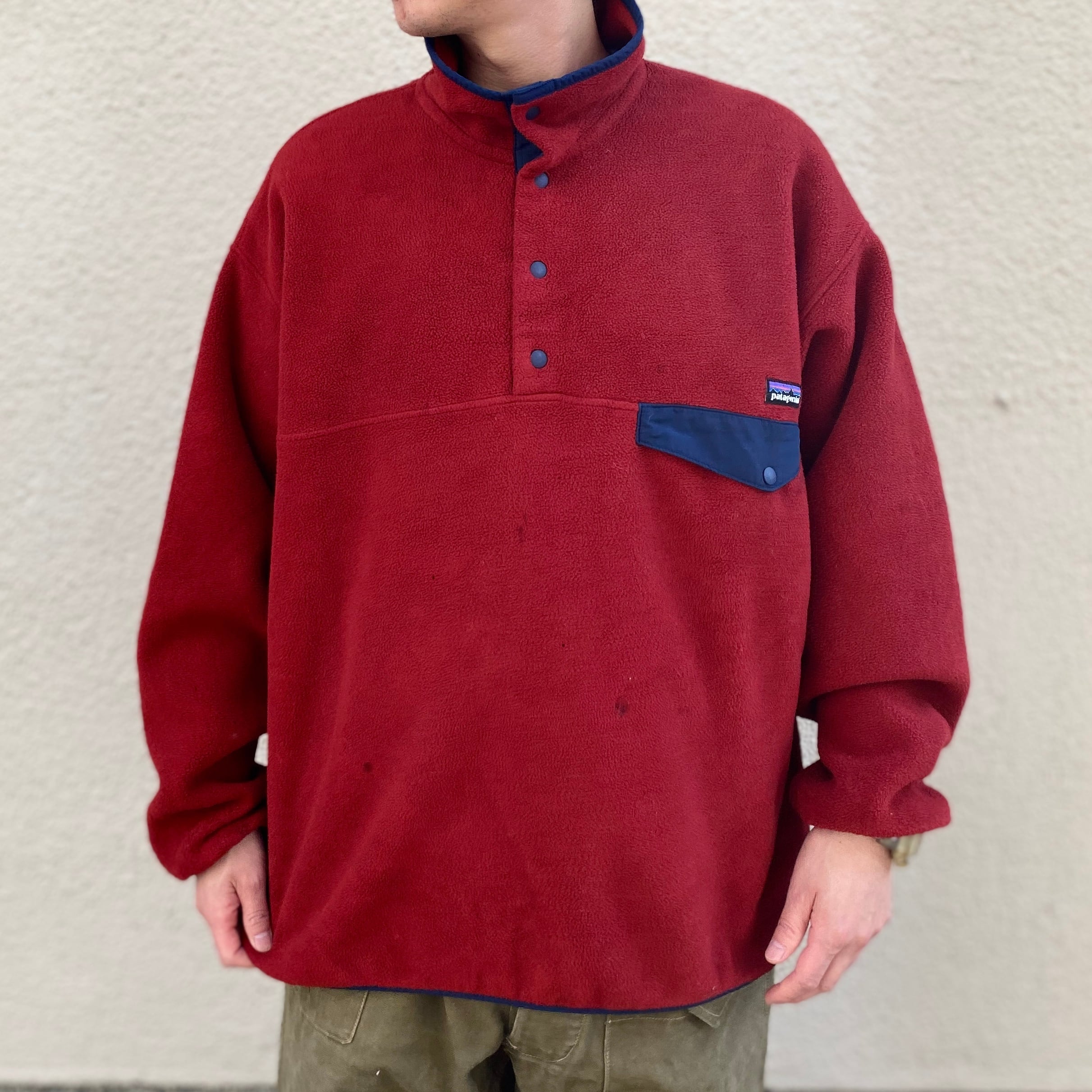 〈Ｌサイズ〉 patagonia パタゴニア フリース スナップＴ レッド