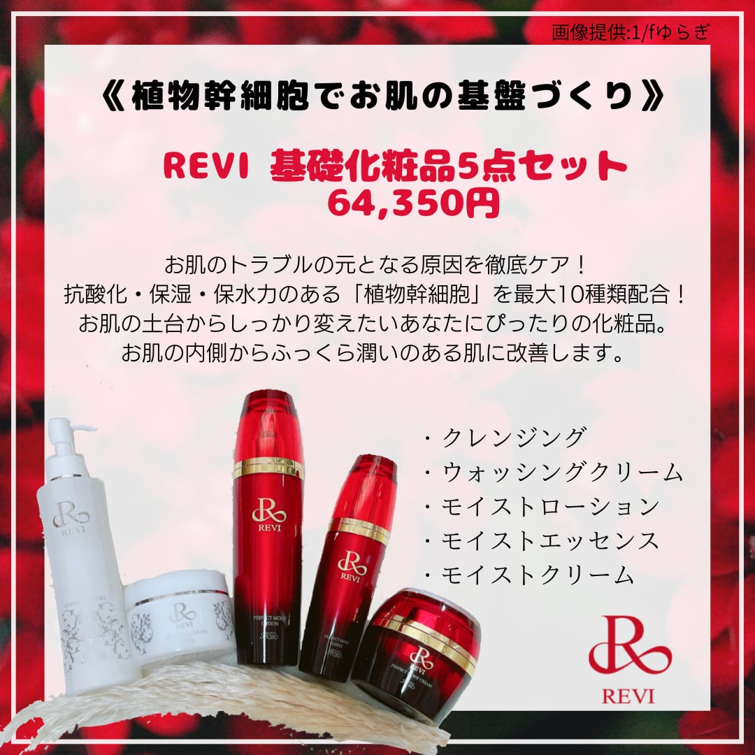 REVI ルヴィ 基礎化粧品4点セットクレンジング 洗顔 ローション クリーム