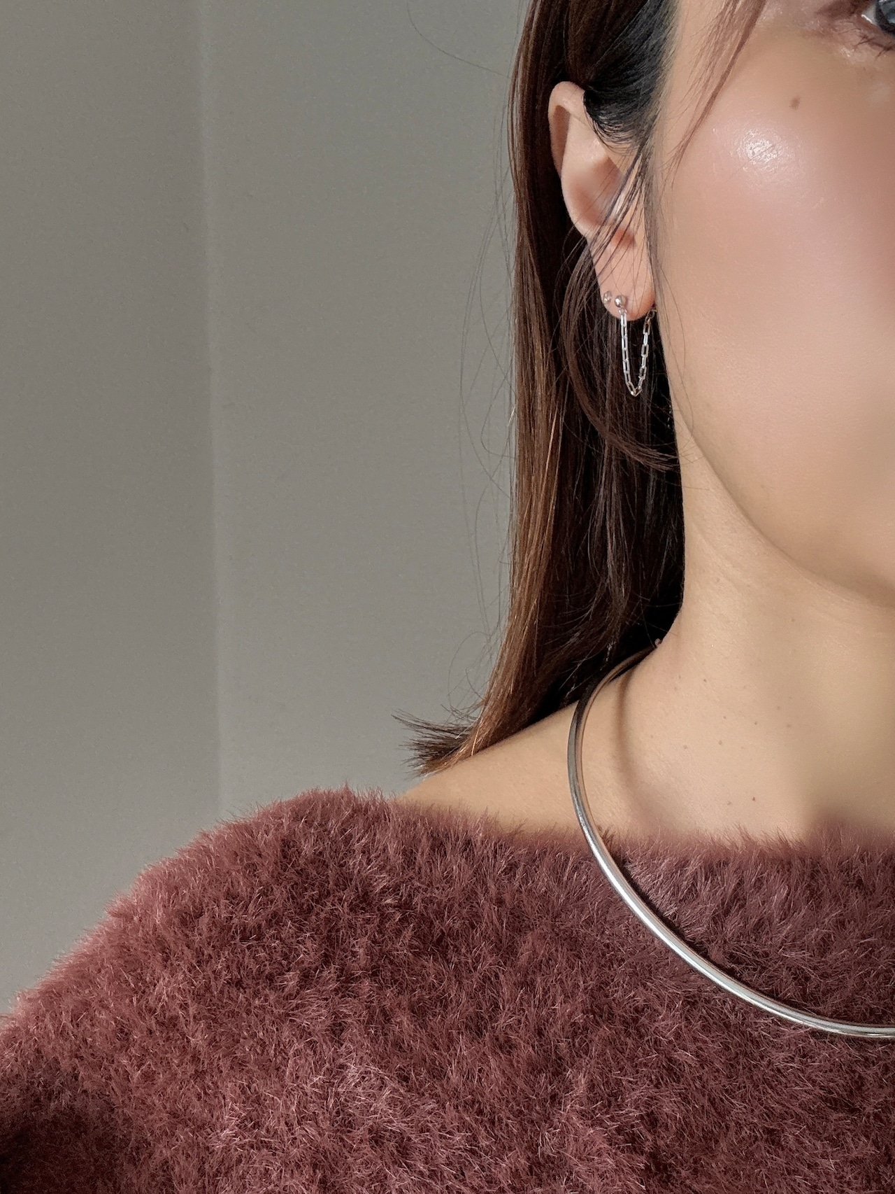 チェーンループピアス