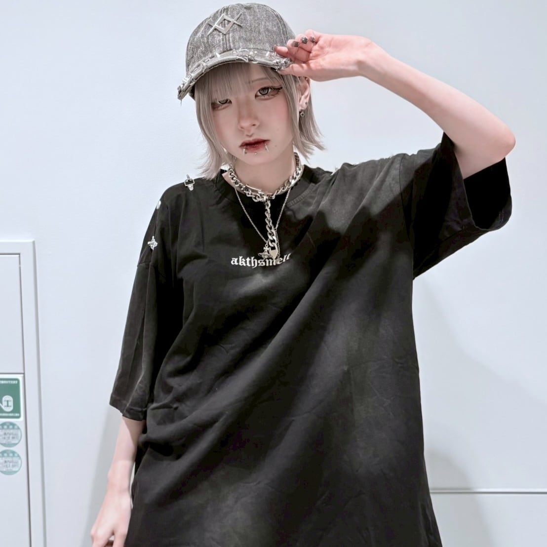 【CANDY SELECT 】GRUNGE S/S Tee  カットソー グランジ トップス ストリート 地雷 サブカル ブランド ユニセックス