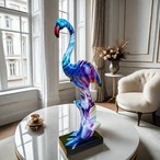 フラミンゴ 置物 ３カラー フラミンゴ彫刻 動物彫像アート