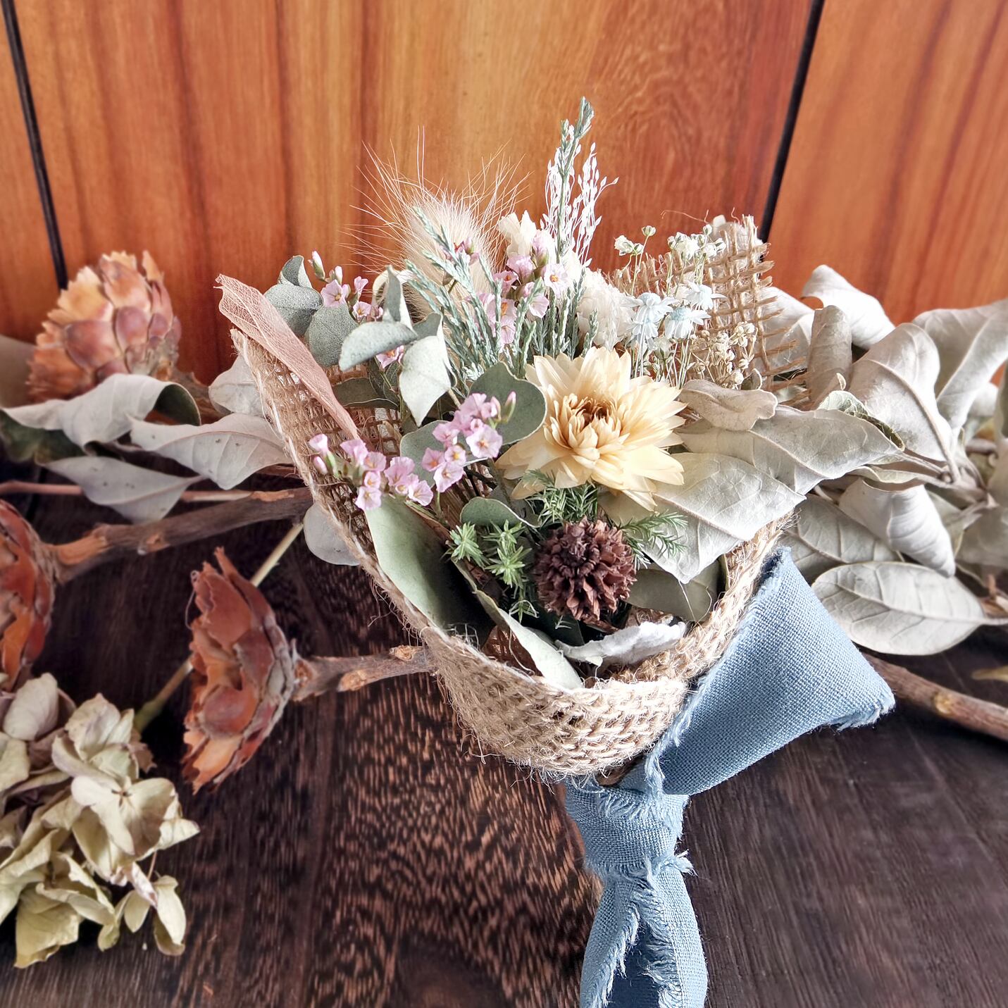 早割】大きさ選べるナチュラルブーケ 森のお花屋さん【M・Lサイズ S
