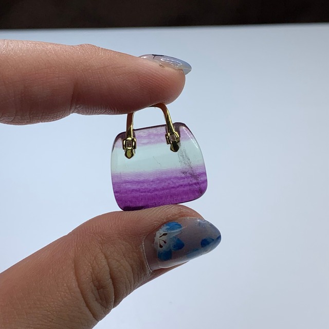 55.天然石とお出かけ☆フローライトカバン・バック