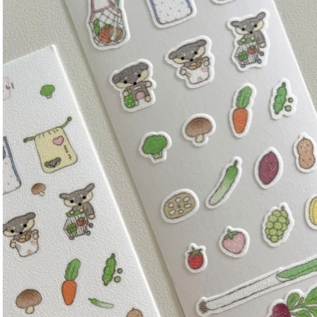 nuruhi 〔sticker ーロングのお買い物バッグー〕