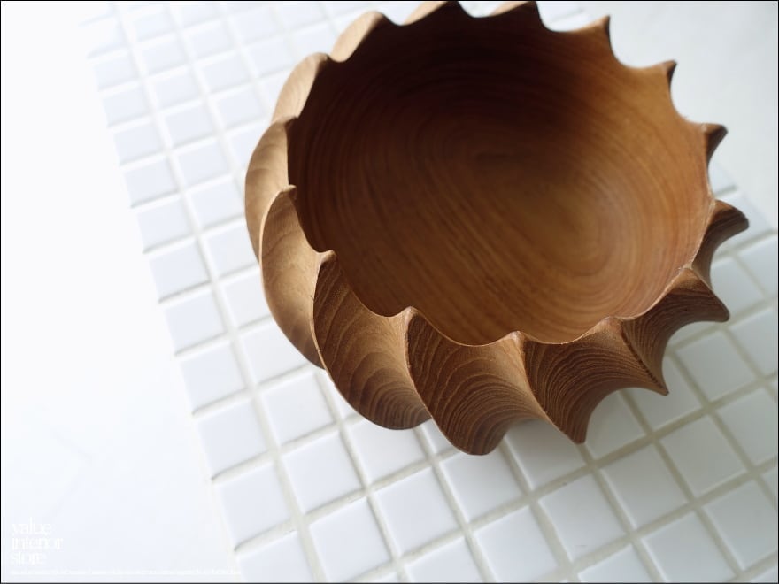 天然チーク材　飾り台　ボウル 天然チーク材 飾り台 ボウル