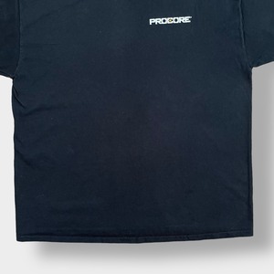 【HANES】企業系 建築系 ソフトウェア PROCORE ワンポイントロゴ Tシャツ バックプリント X-LARGE ビッグサイズ 黒 半袖 us古着