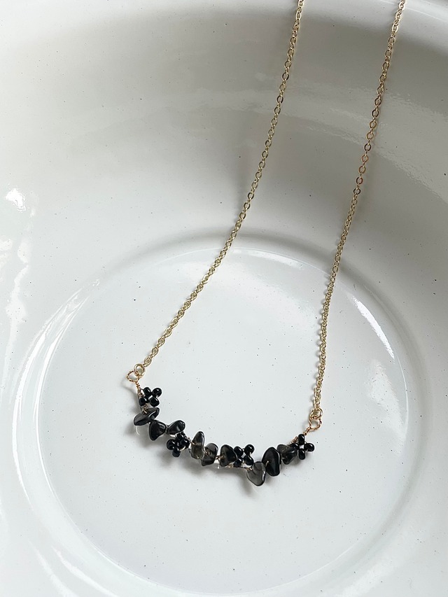 ブラックオニキスのネックレス