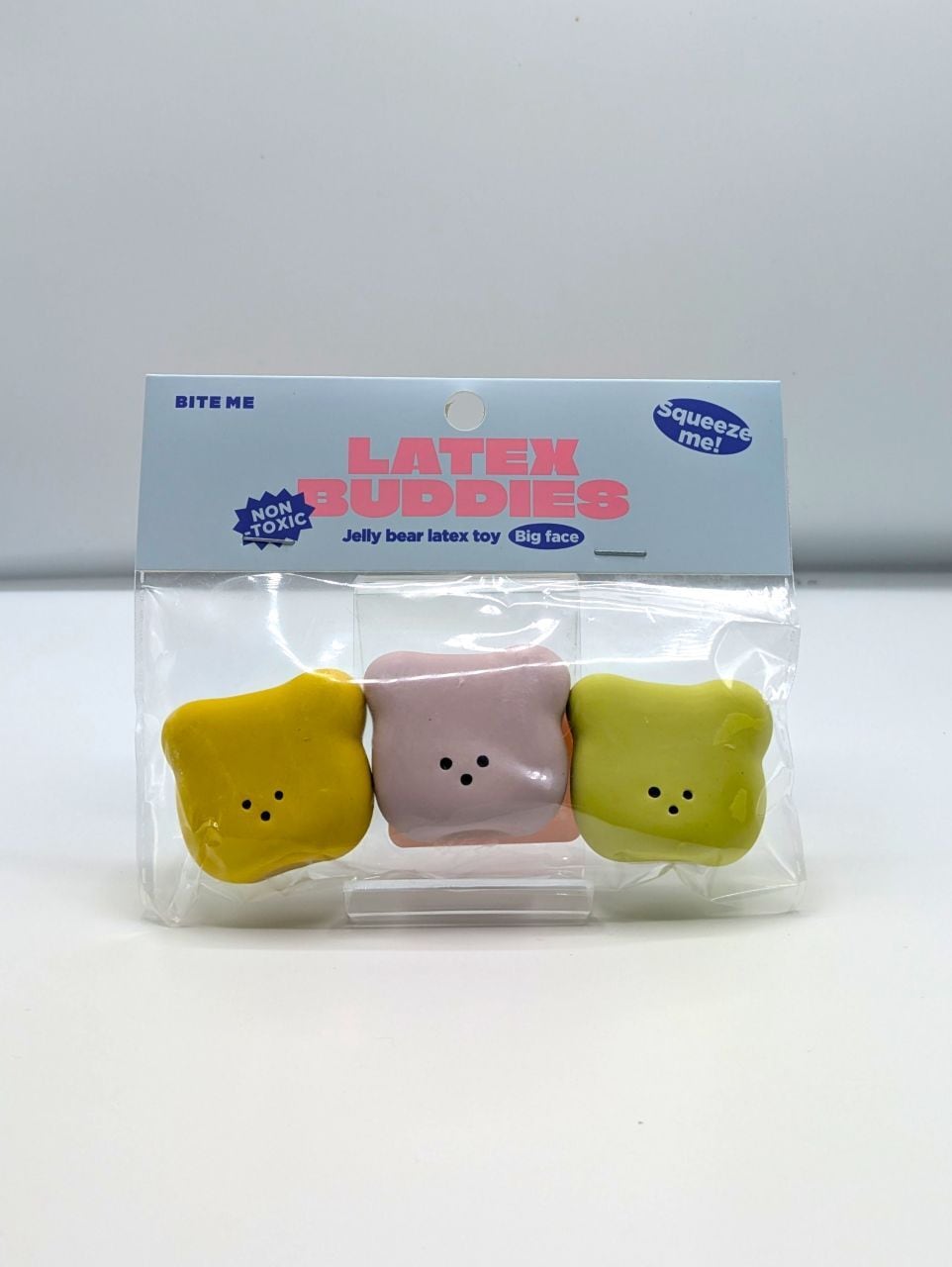 【BITE ME】ジェリーベアラテックスおもちゃ - ビックフェイス（3個入り）