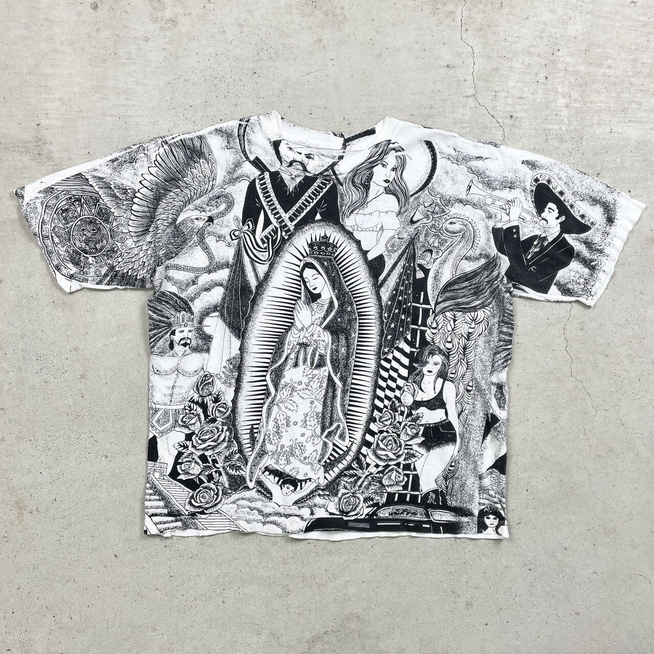 マリア Tシャツ 90s ヴィンテージ 90年代 UNKNOWN オールオーバー 