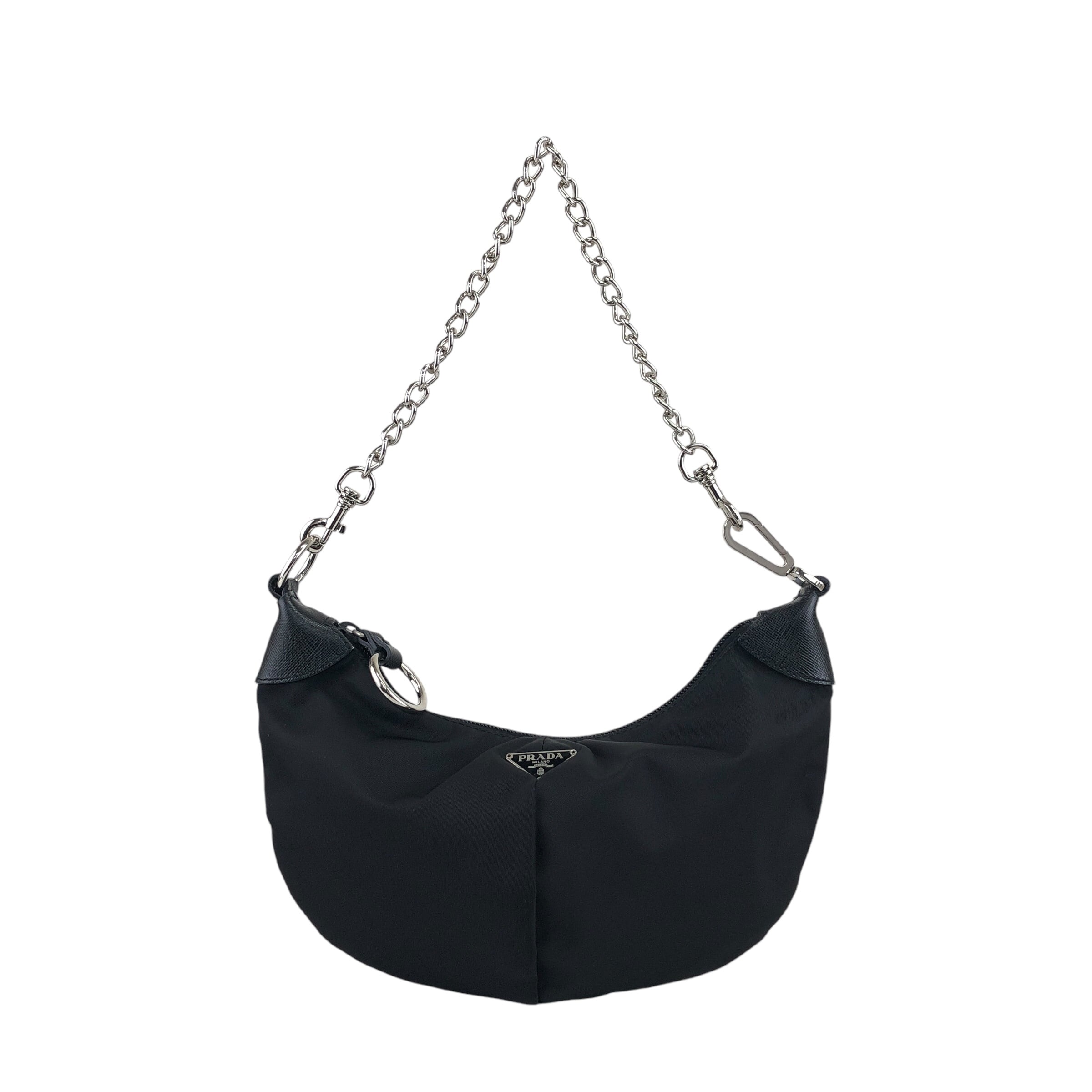 PRADA プラダ ハンドバッグ ブラック トライアングルロゴ ナイロン