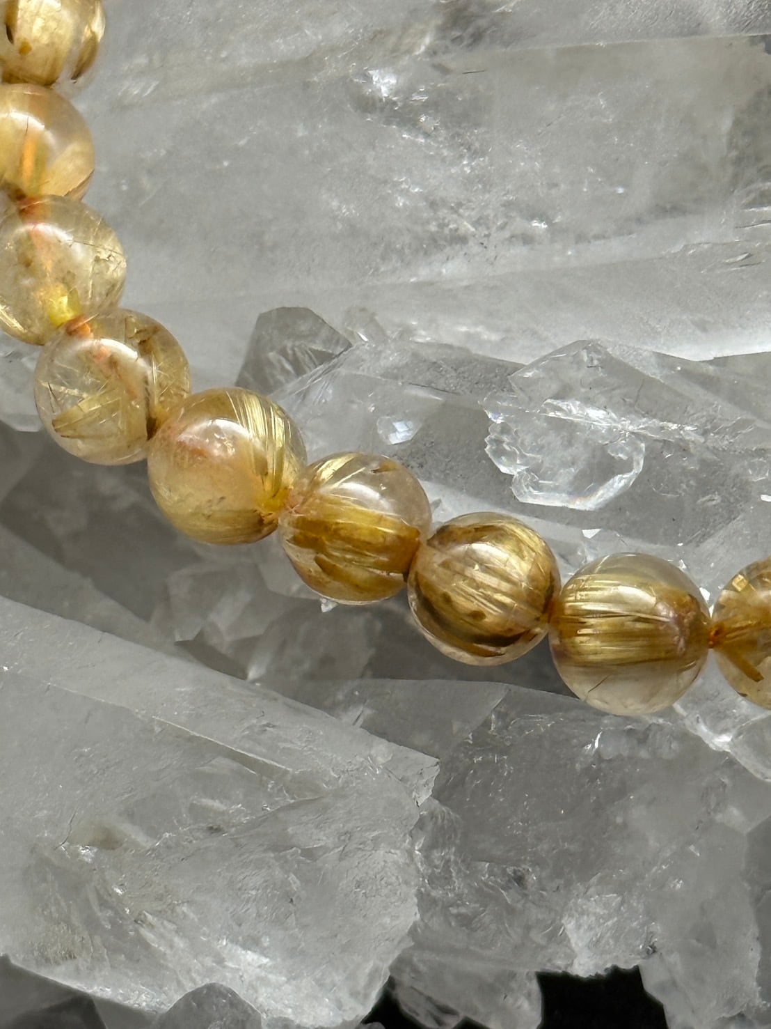 期間限定！お買い得商品】高品質タイチンルチルクォーツ・ブレスレット