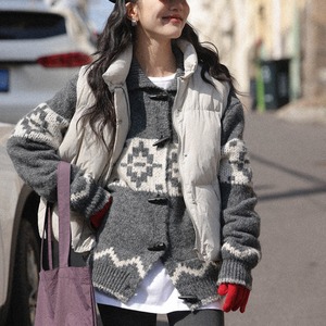 button-up knit coat　J00164